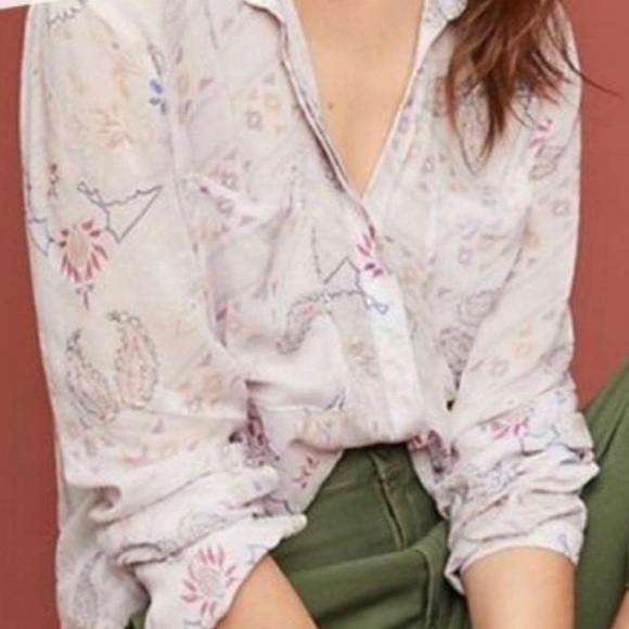 Cloth & Stone Anthropologie Button Down Shirt Size XS - Picture 1 of 10
